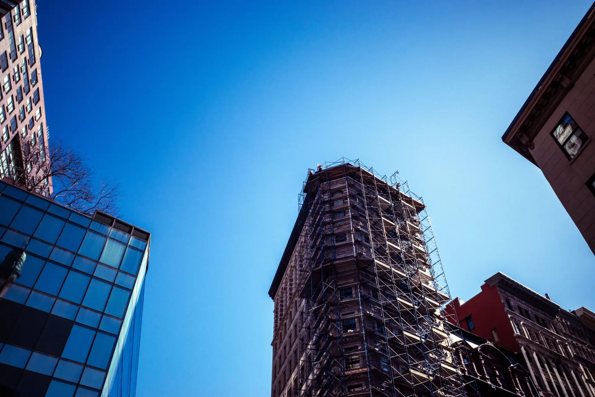 Construction IT, Physical Security & Cabling in NYC, NJ & CT 1 Building under construction against a blue sky